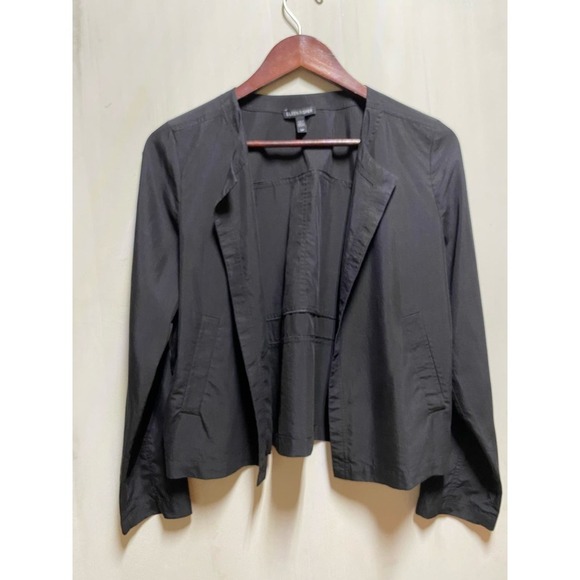 EILEEN FISHER Women’s Jacket Size SP.  Black Open Front, Long Sleeve - Picture 1 of 3